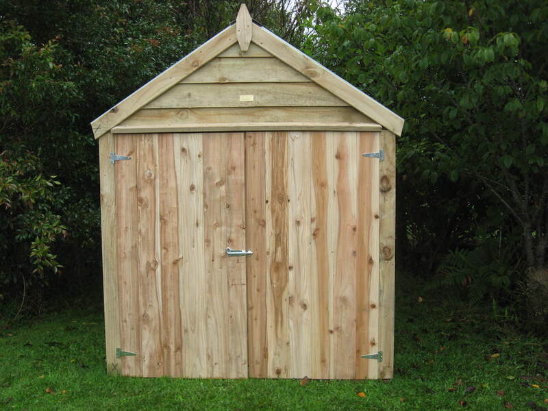 Customised mower shed sample product by Custom Cabins Waikato