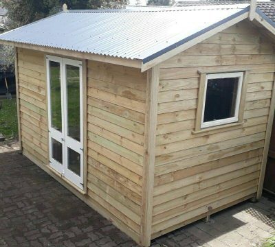 Special cabin with french doors sample product by Custom Cabins Waikato