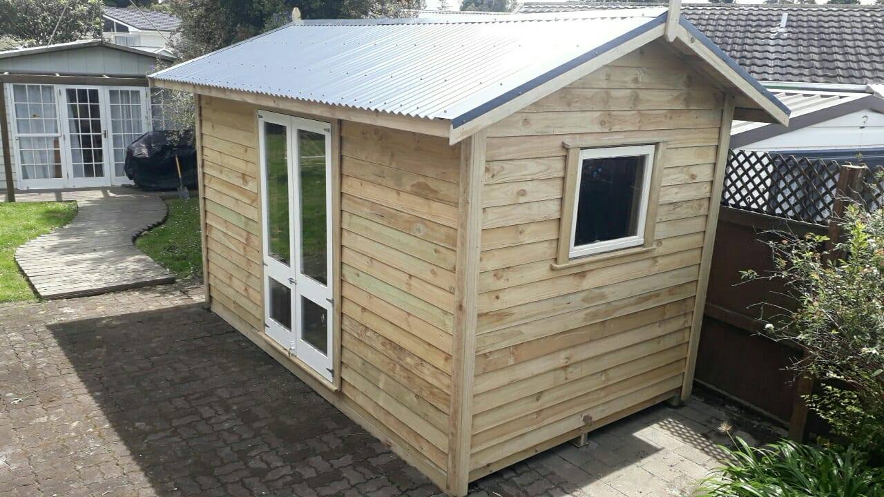Special cabin with french doors sample product by Custom Cabins Waikato